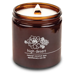 Hemlock Park crackling wood wick candle in 16 oz High Desert front view