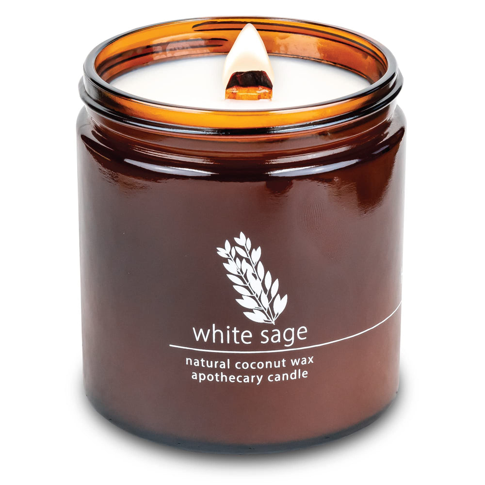 Hemlock Park crackling wood wick candle, 16 oz, White Sage