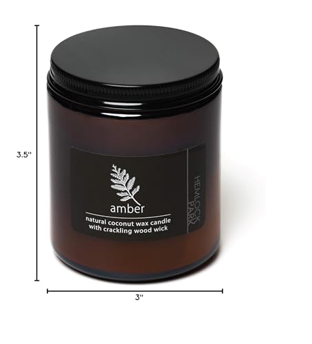 American-made Hemlock Park candle packaging and label