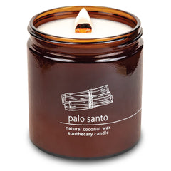 Hemlock Park Palo Santo wood wick candle front view 16 oz