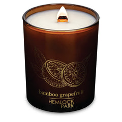 Hemlock Park Wood Wick Candle in Bamboo Grapefruit, 7.2 oz