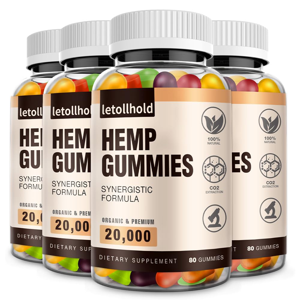 Hemp Gummies Edibles bottle with Letollhold label
