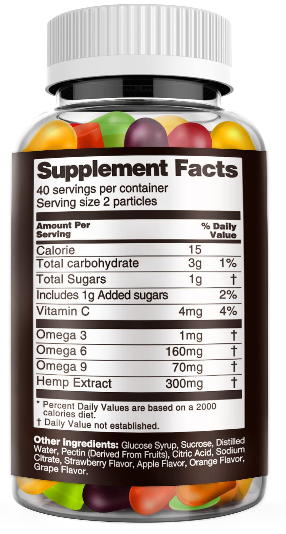Product shot of Letollhold hemp gummies on white background