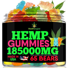 Fresh fruity hemp gummy bears in assorted colors