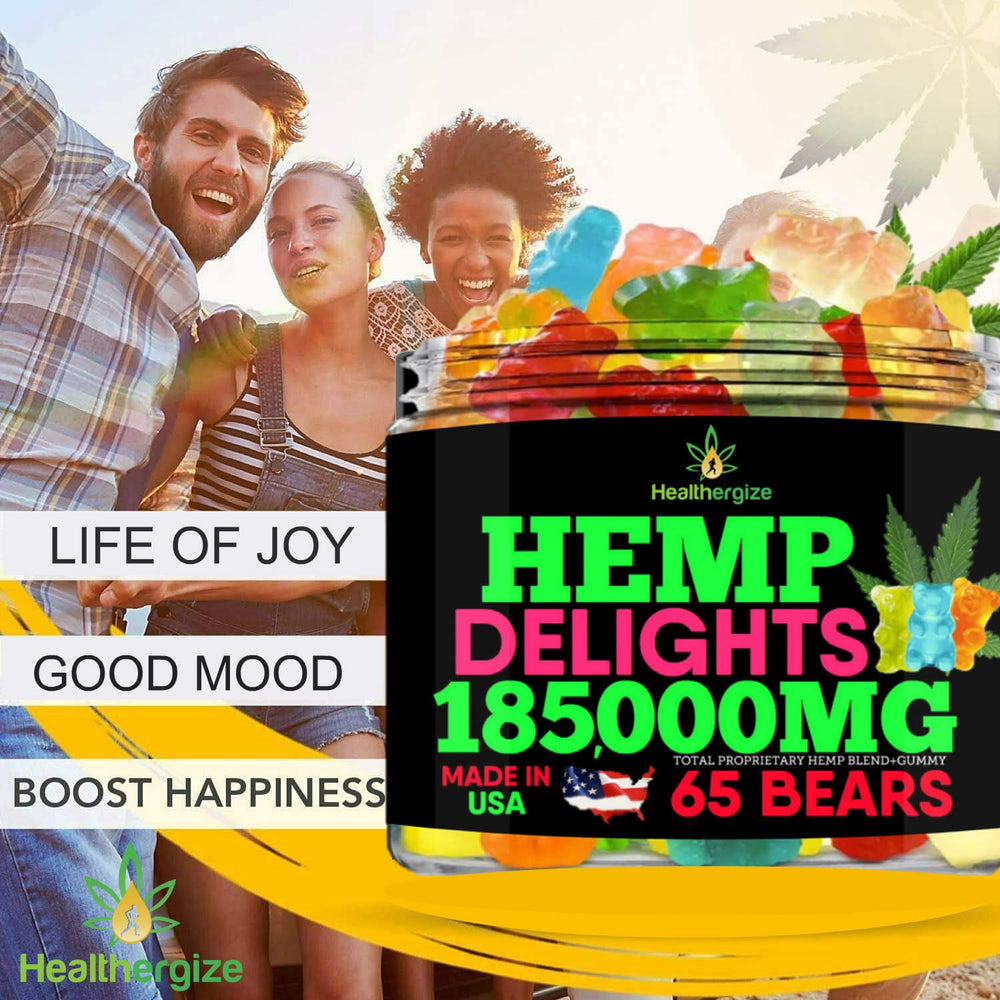 Assorted fruit-flavored hemp gummies