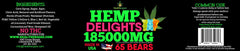 65-count container of hemp gummies bears