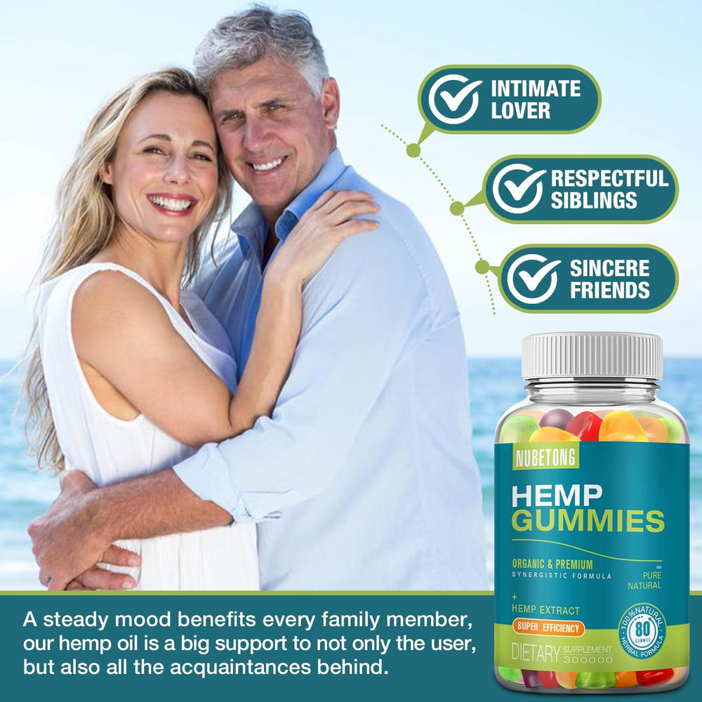 Natural hemp gummies with essential nutrients