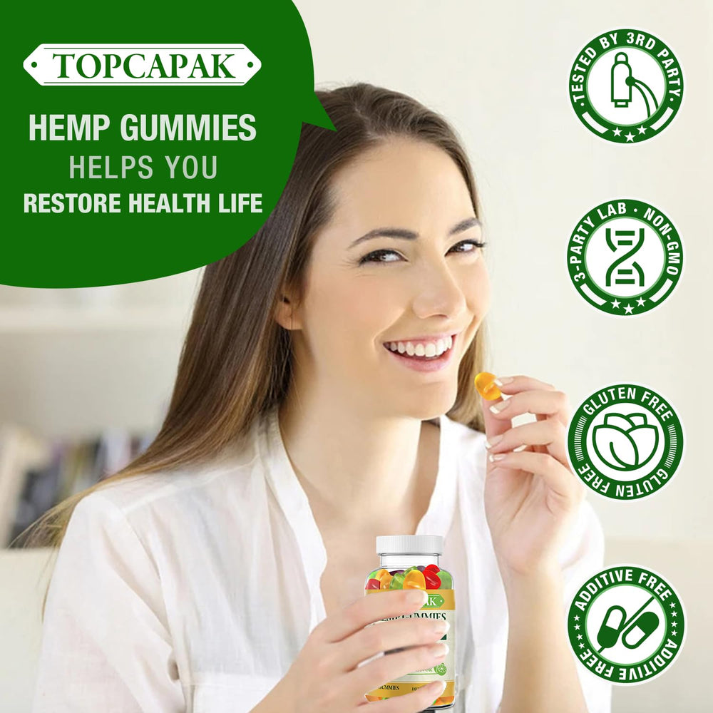 Two-pack hemp gummy packaging for adults