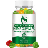 Hemp gummies bottle for pain, anxiety, and sleep
