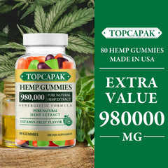 Illustration of pure hemp oil extract used in gummies