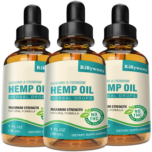 Front view of Hemp Oil High Potency 3-Pack packaging