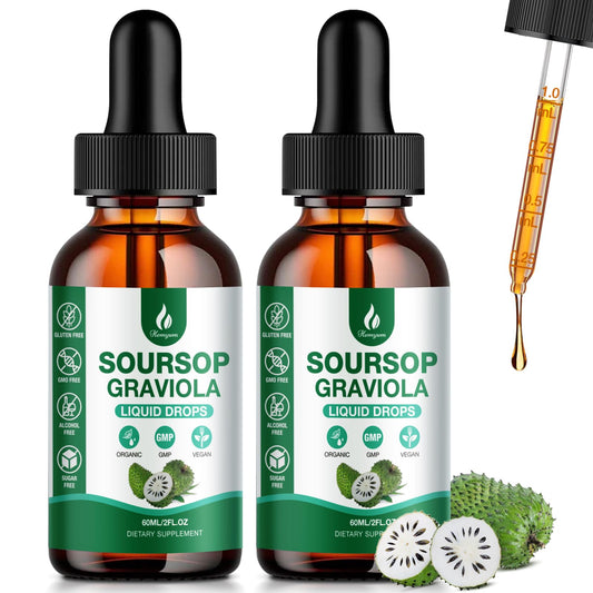 Hemyum Soursop Bitters Liquid 2-pack front view with 4 oz bottles
