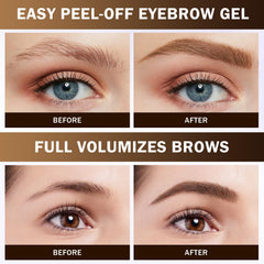 HENGRUNXIN brow tint color swatches show natural shades for all skin tones.