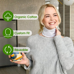 Neck wrap worn around the neck for a comfortable, secure fit