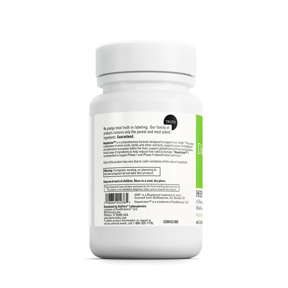 Hepaticlear ingredients highlighted
