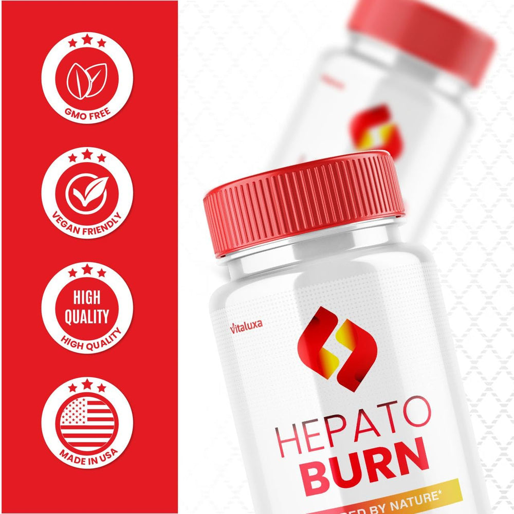HepatoBurn bottle showing 60 capsules