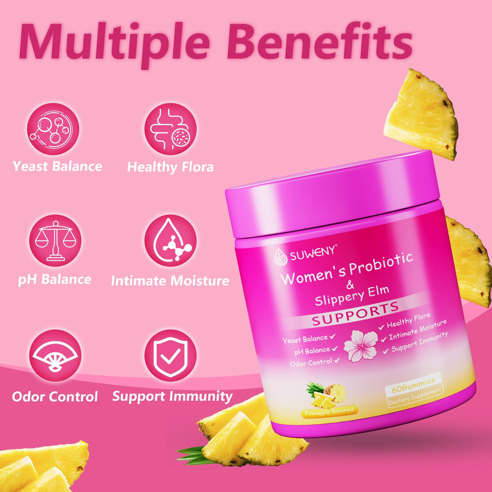 Illustration of slippery elm and prebiotic ingredients