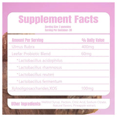Pineapple-flavored feminine probiotic gummies for women