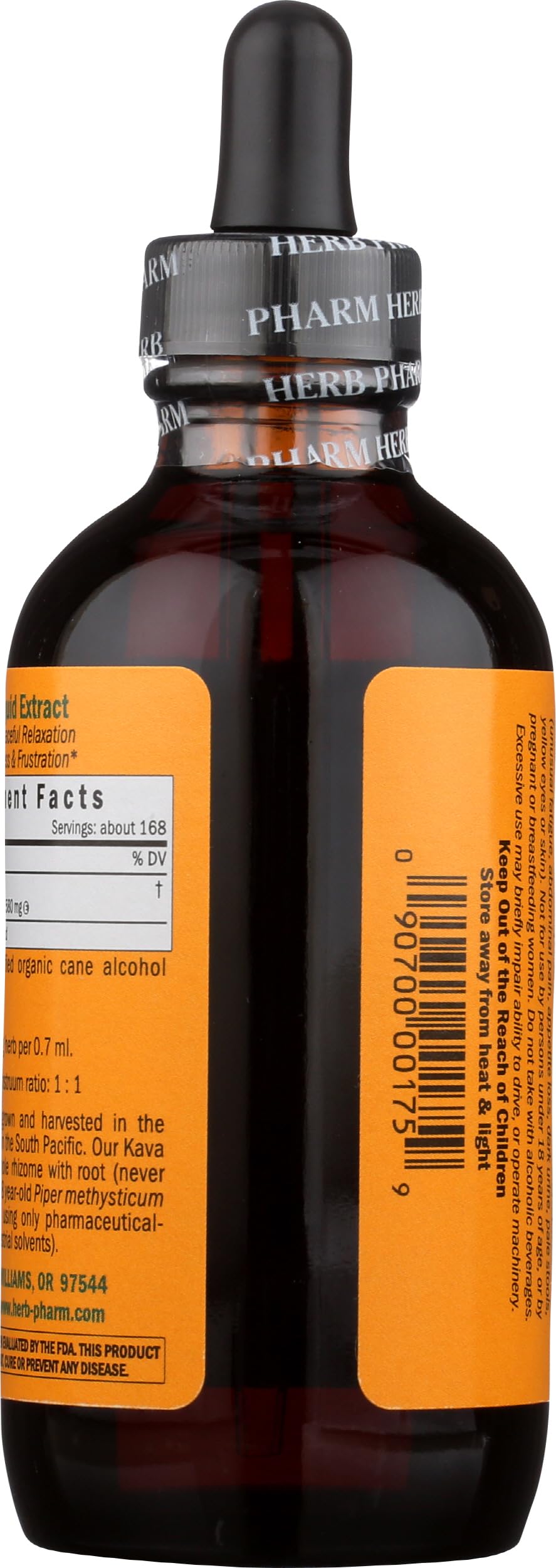 Front view of Herb Pharm Pharma Kava Extract 4 Fz bottle
