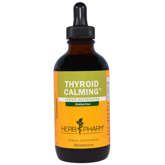 Herb Pharm Thyroid Calming Liquid Formula bottle 4 oz with Bugleweed and Motherwort ingredients