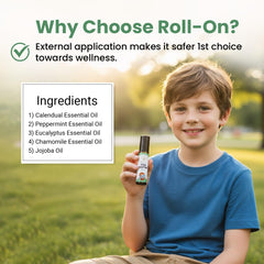 Herb Tantra Itch Soothe Roll On for kids shows gentle skin care.