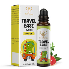 Herb Tantra Travel Ease Junior Roll-On bottle ready for travel comfort.