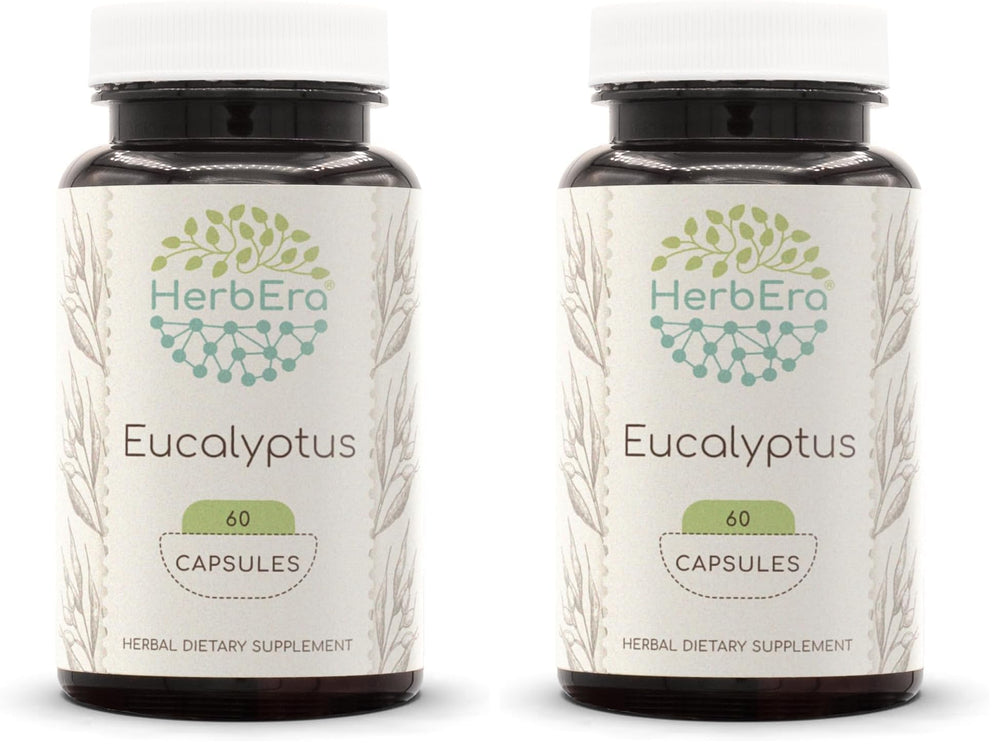 HerbEra Eucalyptus bottle on white background