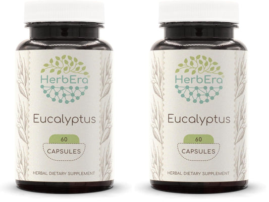 HerbEra Eucalyptus bottle on white background