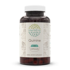 HerbEra Quinine 120 capsules bottle and label
