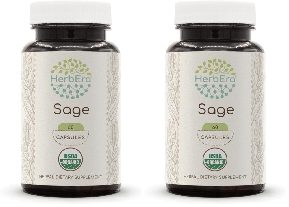 HerbEra Sage Organic 60 Capsules – front bottle view