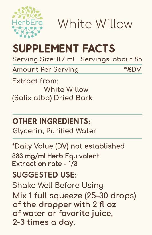 Dropper cap of HerbEra White Willow B60 tincture
