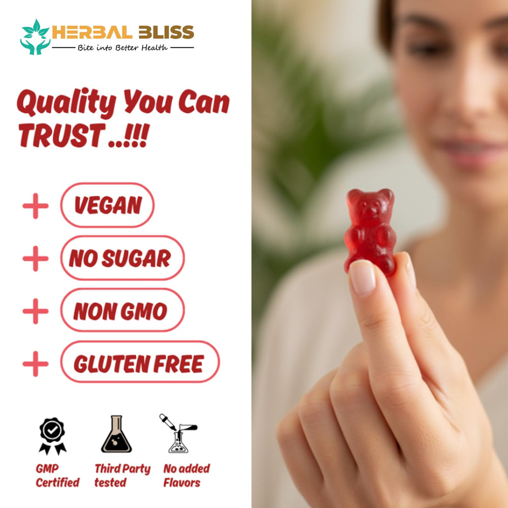 Ingredient panel highlighting vegan, non-GMO, no sugar