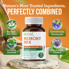 Brain vitamins concept showing Memory Hrx ingredients