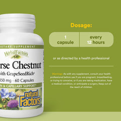 Close-up of Horse Chestnut and Grape Seed extracts