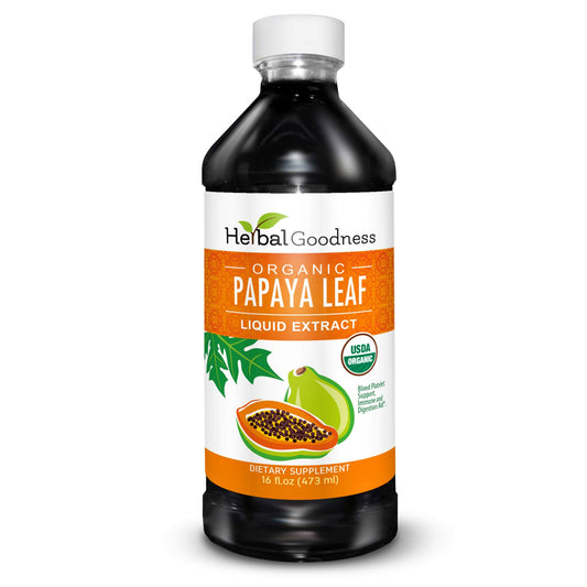 Herbal Goodness Papaya Leaf Extract bottle 16 oz