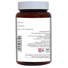 Arjuna bark extract capsules arranged in a row