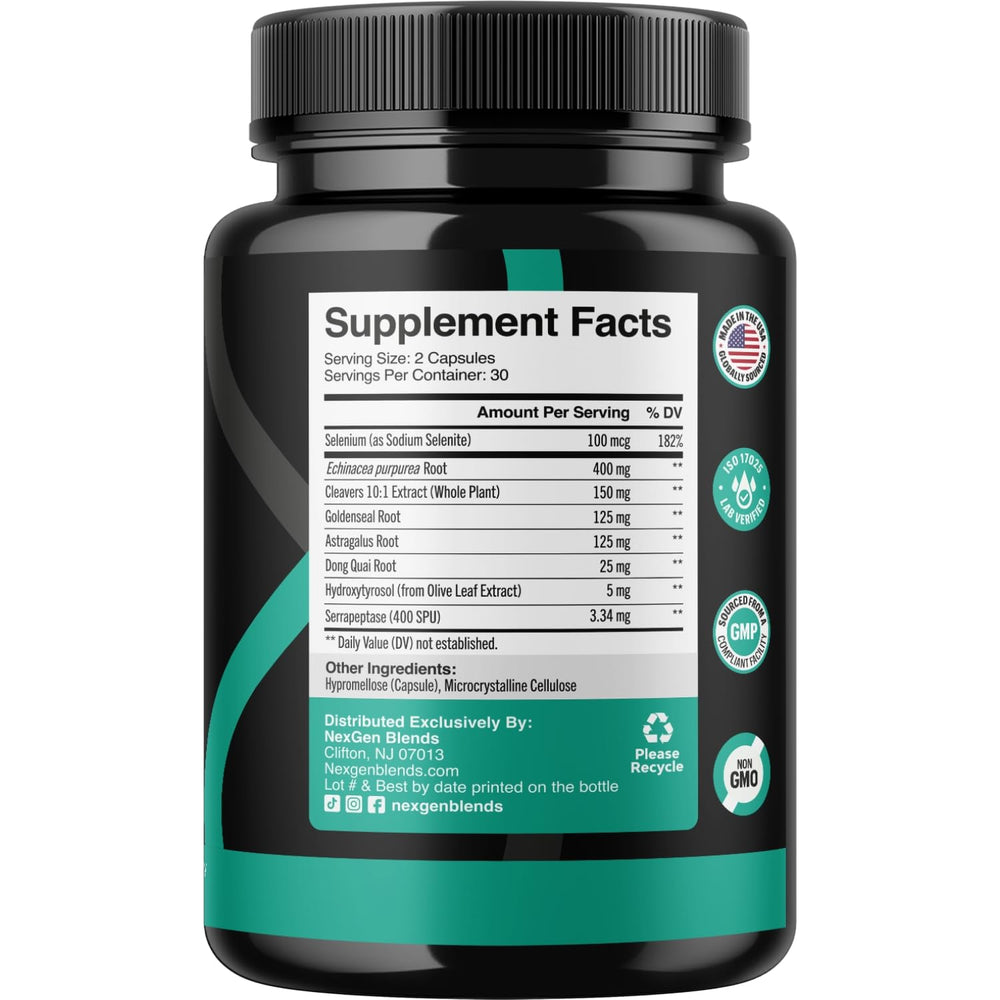 Lymph system support capsules for 1-month supply