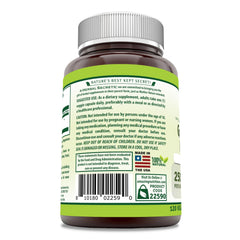 Nutrition facts panel for Herbal Secrets Grapeseed Extract Supplement