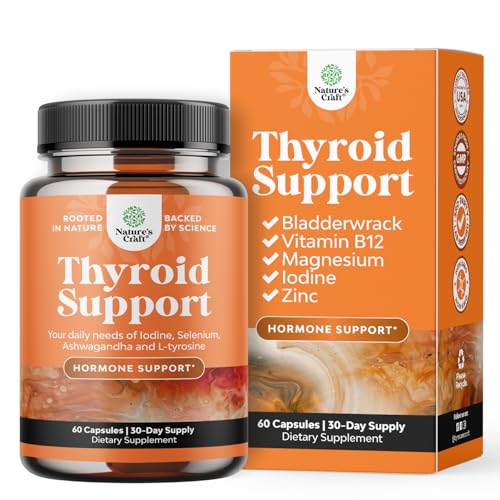 Herbal Thyroid Support Complex bottle and capsules on a clean surface