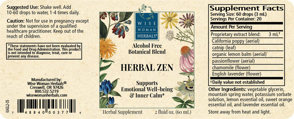 Dropper dispensing Herbal Zen glycerite