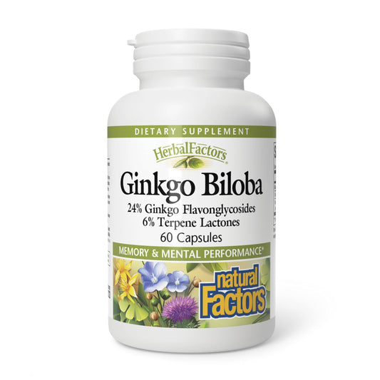 HerbalFactors Ginkgo Biloba bottle label