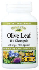HerbalFactors Olive Leaf 500 mg bottle – front view