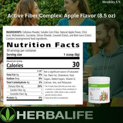 Herbalife Active Fiber Complex Manzana, mezcla en agua, textura suave y agradable.