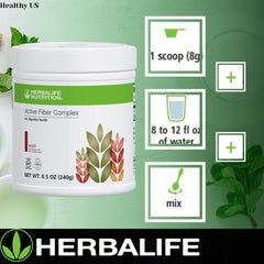 Herbalife Active Fiber Complex Manzana, polvo fino que se disuelve fácilmente en agua.