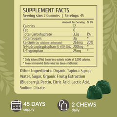 Label close-up of 5-HTP Gummies