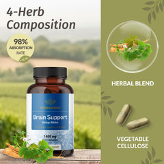 Pack of two HERBAMAMA Brain Support Capsules bottles