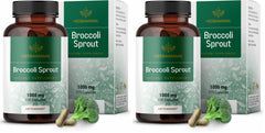 Front view of HERBAMAMA Broccoli Sprouts Capsules bottle