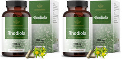 Herbamama Rhodiola Rosea capsules bottle with label on white background