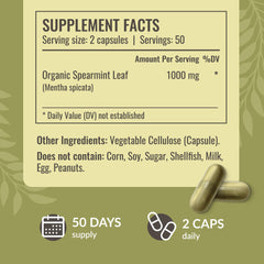 Product bottle shot of HERBAMAMA Spearmint Leaf Capsules