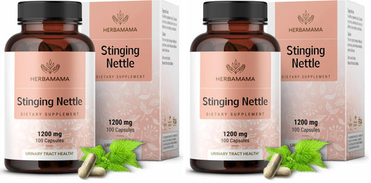 Bottle of HERBAMAMA Stinging Nettlle Capsules 1200mg